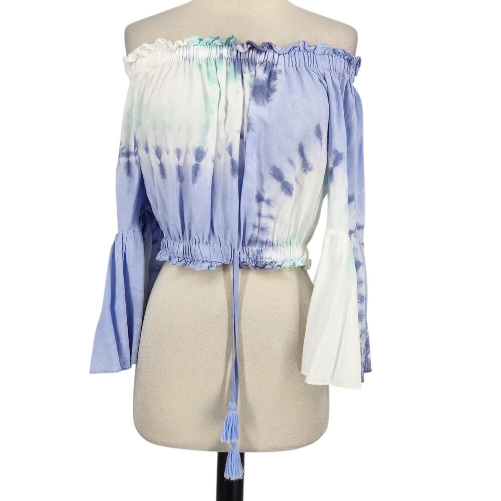 Surf Gypsy Tie-Dye Off-Shoulder Blouse Size Medium